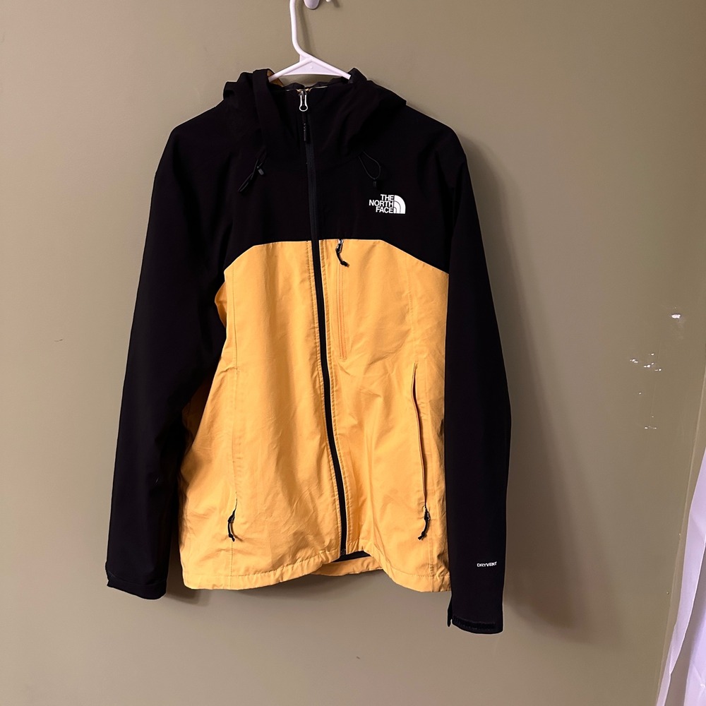 The North Face Thermoball Triclimate DryVent Jacket Mens‎ M Black Yellow Hooded
